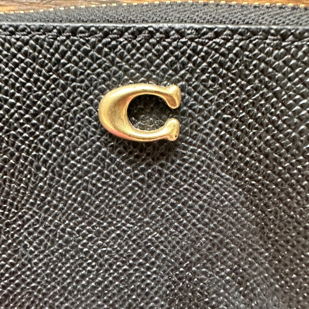 Authentic Coach Women Sm Zip Around Card Case Wallet Premium Crossgrain Leather - Picture 8 of 8